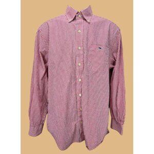 Vineyard Vines Mens Red Check Tucker Dress Shirt Medium